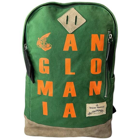 Vivienne Westwood Anglomania green canvas backpack - Picture 1 of 5